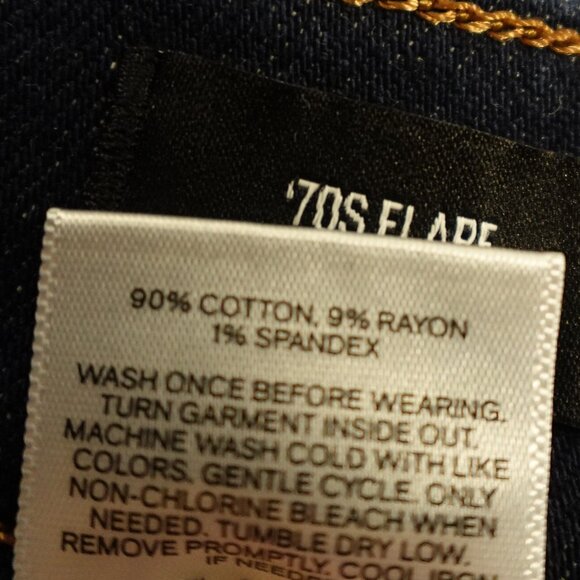 Express Jeans ’70s Flare Mid Rise Dark Wash Jean Women’s Size 16R - Picture 13 of 13